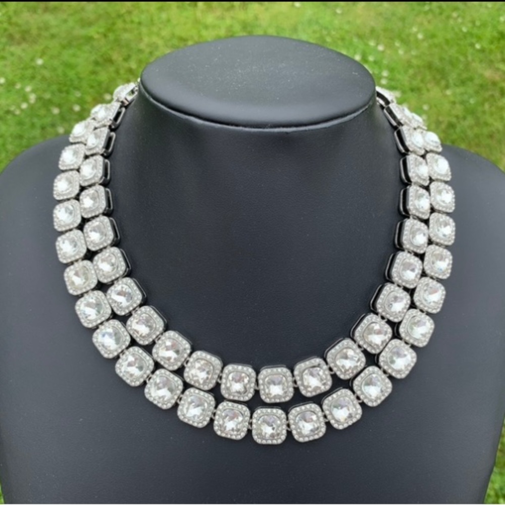 14k White Gold Plated Baguette Link Chain Necklace 12mm 18” 20” Men’s Women’s